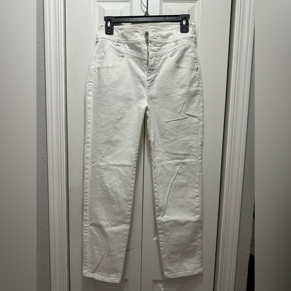 Anthropology Pilcro and the Letterpress Women's White Jeans‎